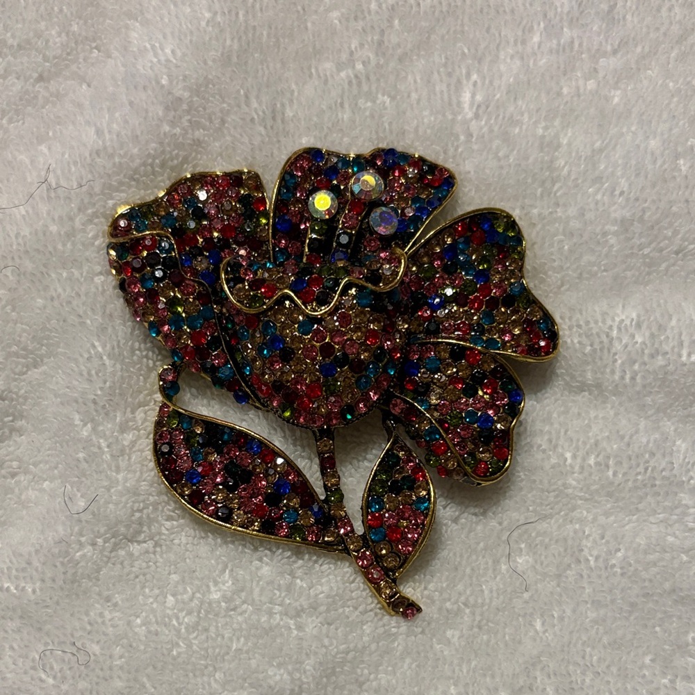 Multicolor Floral Brooch
